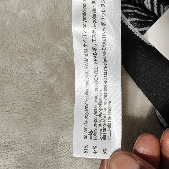 New Zara midi biker short black white strip size S_M - Picture 8 of 8